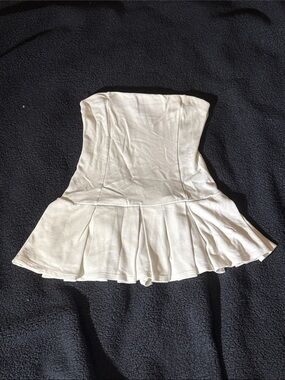 Windsor Cream Strapless Peplum Top